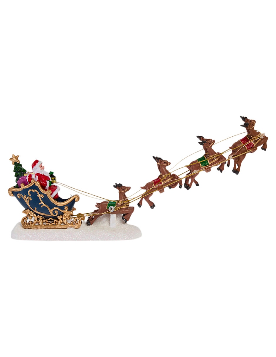 Figura decorativa de trineo santa claus