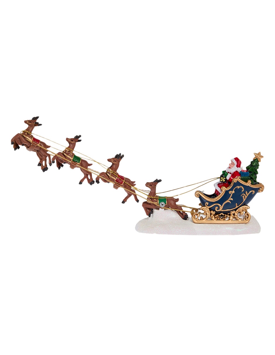 Figura decorativa de trineo santa claus 1