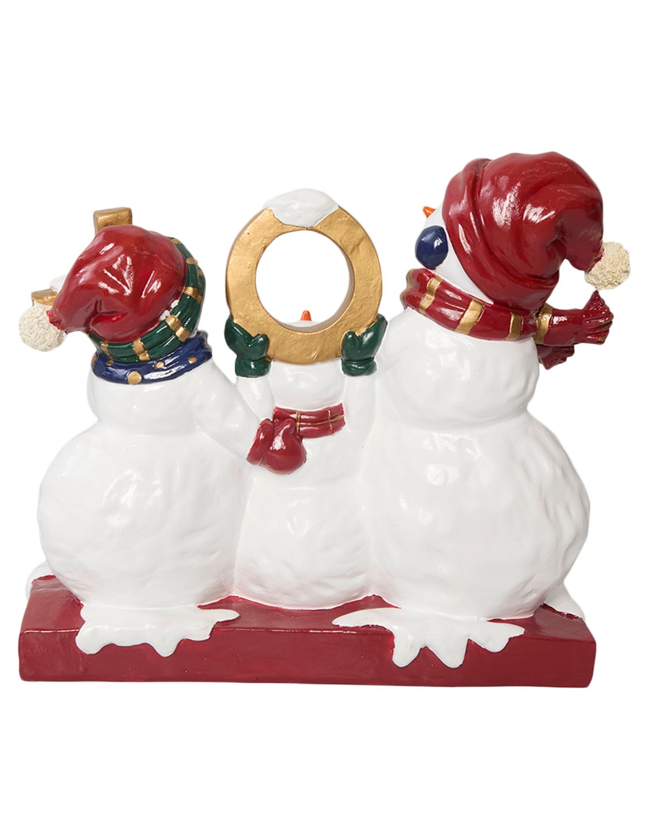 3 MUÑECOS NIEVE JOY DORADO