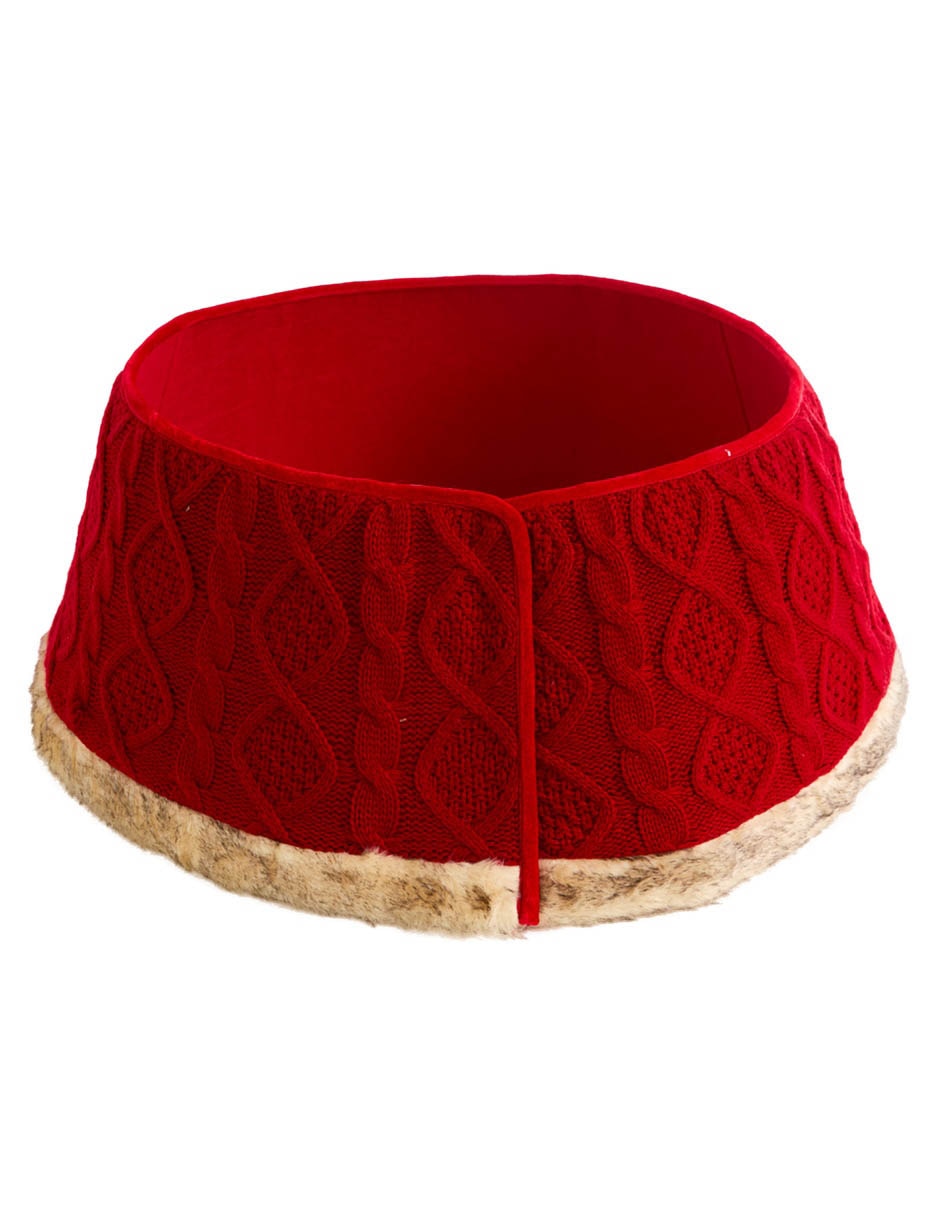 PIE DE ARBOL ROJO TEJIDO CON PELUCHE CAF PIE DE ARBOL ROJO TEJIDO CON PELUCHE CAF