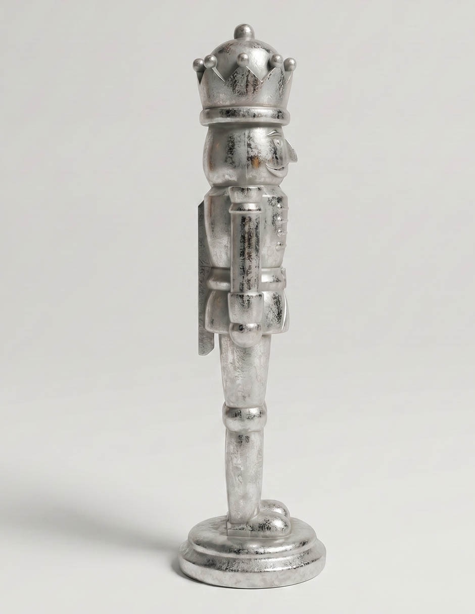 Figura decorativa navideña de cascanueces de madera 2