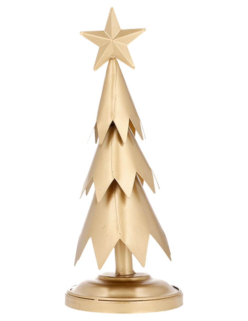 Figura decorativa navideña de pino de metal Figura decorativa navideña de pino de metal