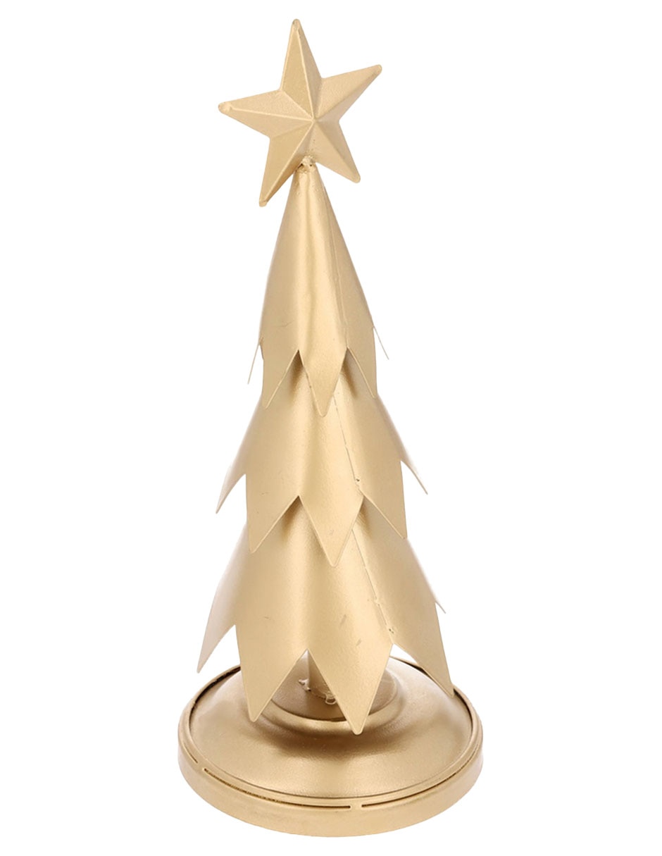 Figura decorativa navideña de pino de metal 2