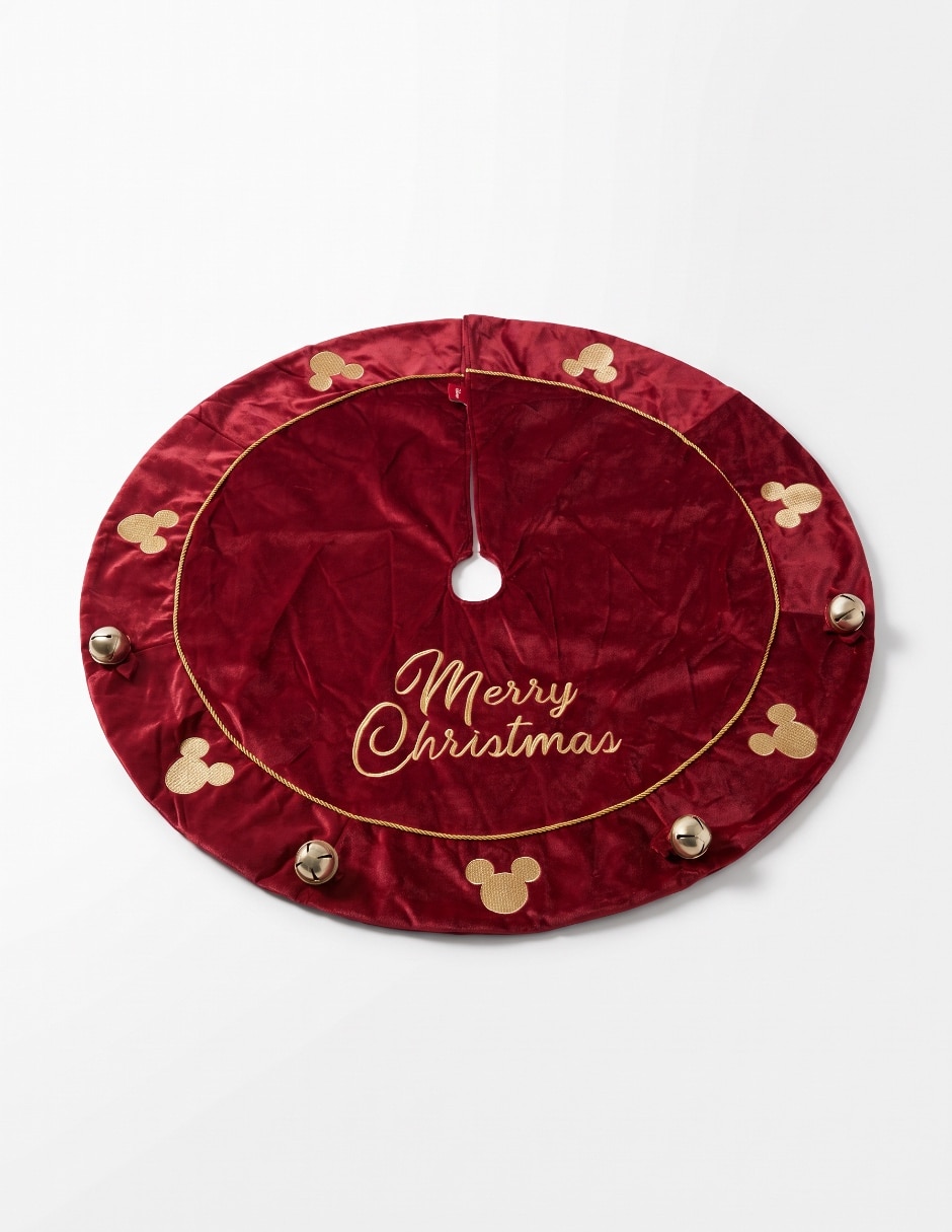 Pie de árbol estampado navideño 2