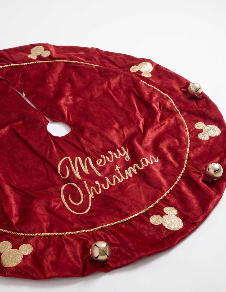 Pie de árbol estampado navideño 3