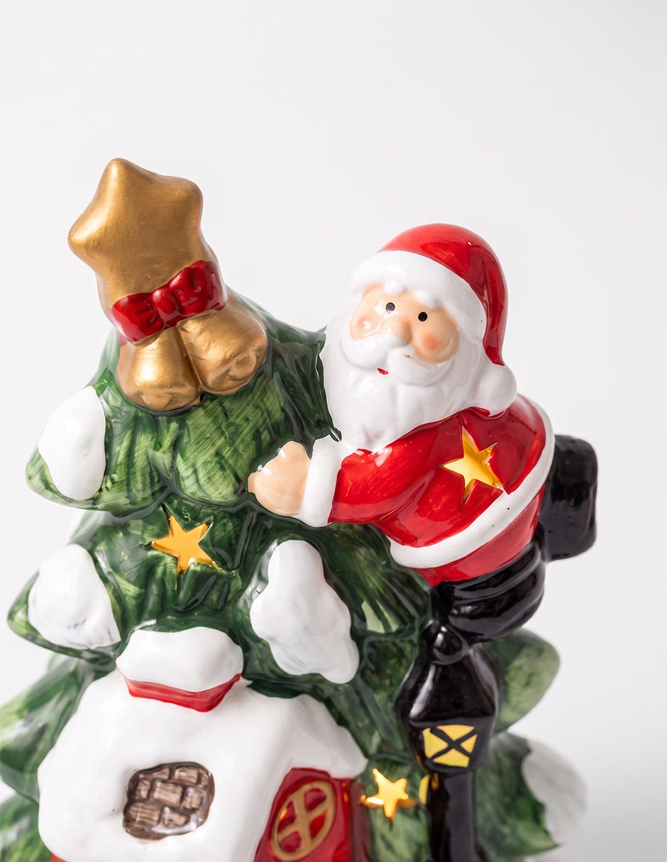Figura decorativa navideña de santa claus de resina 2