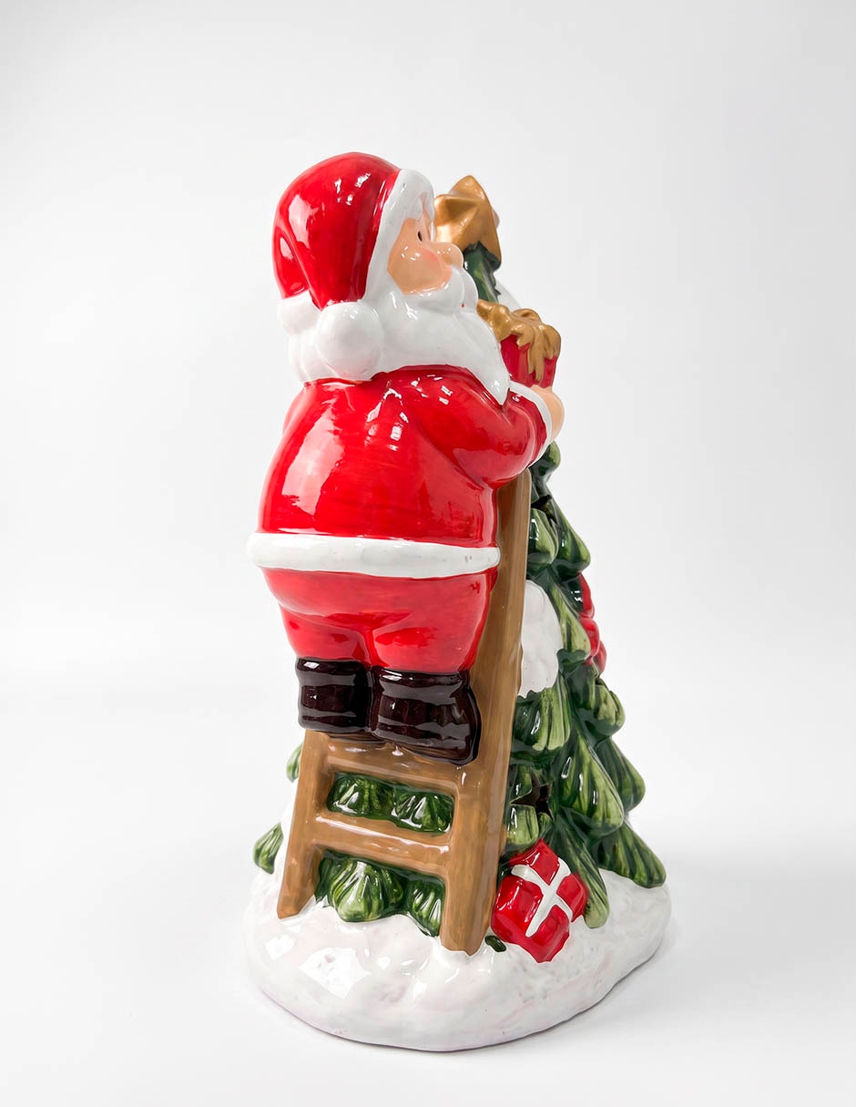 Figura decorativa de santa claus de cerámica 3