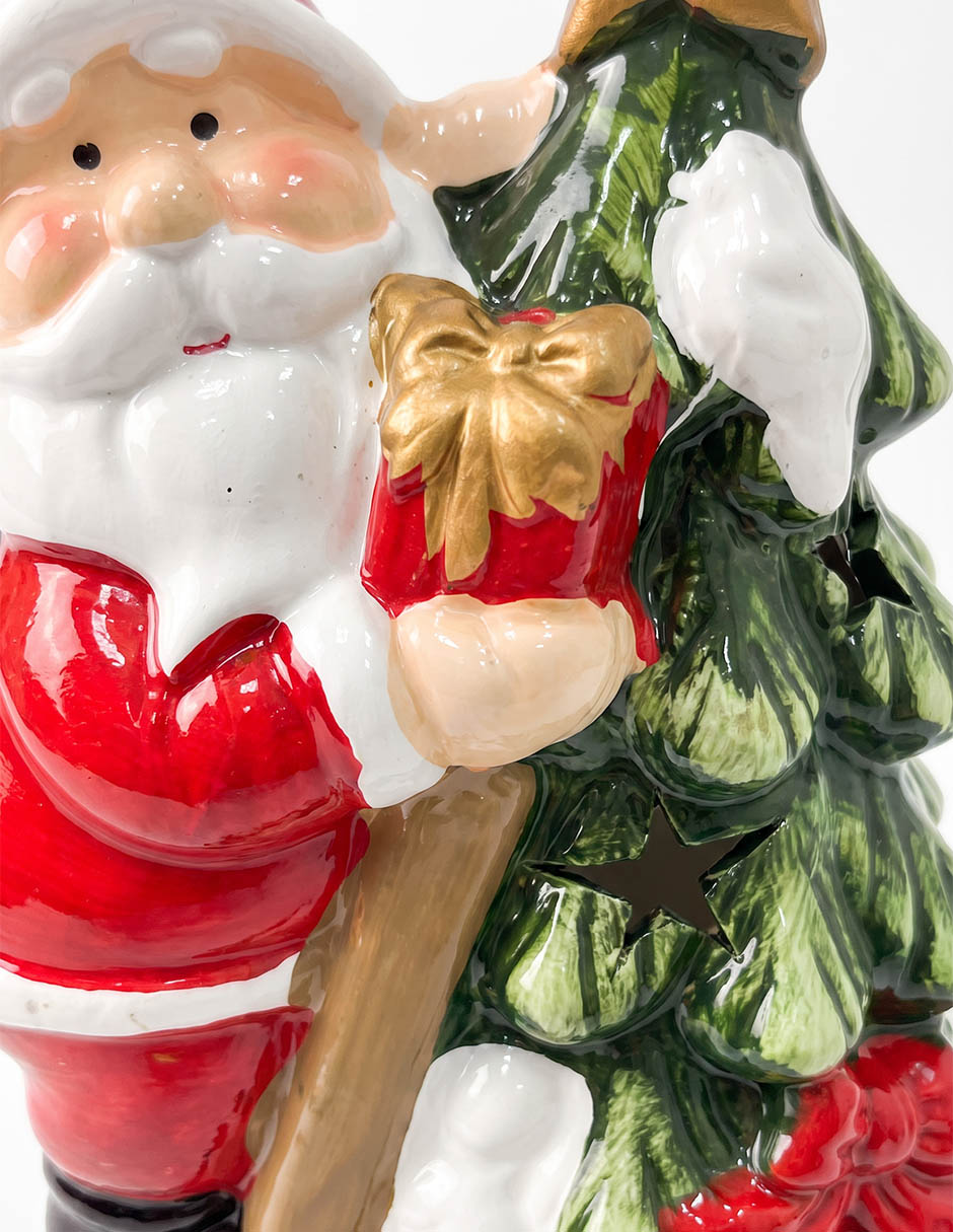 Figura decorativa de santa claus de cerámica 2