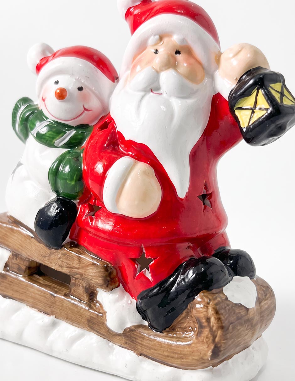 Figura decorativa navideña de santa claus de resina 2