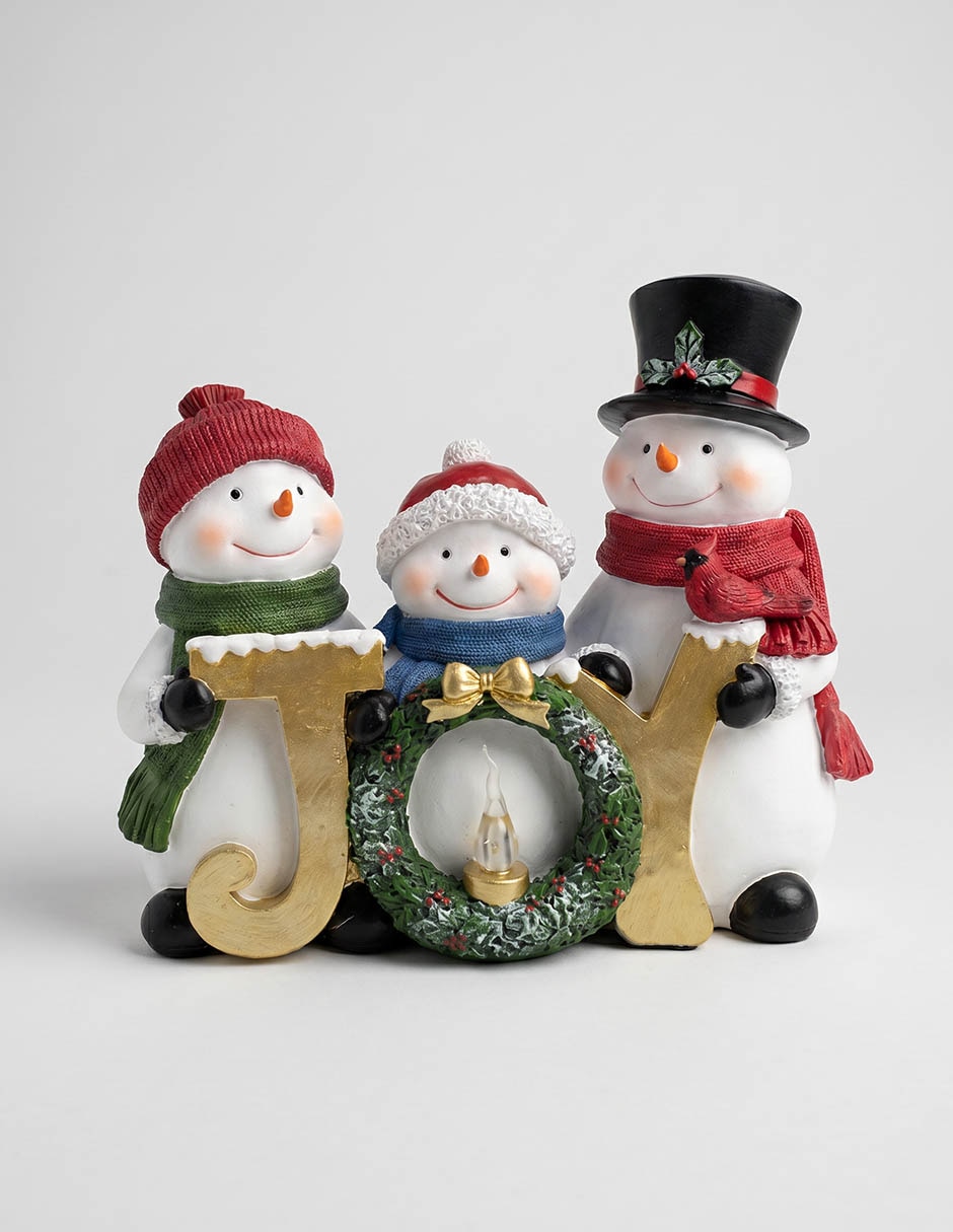 Figura decorativa navideña de familia snowman 1