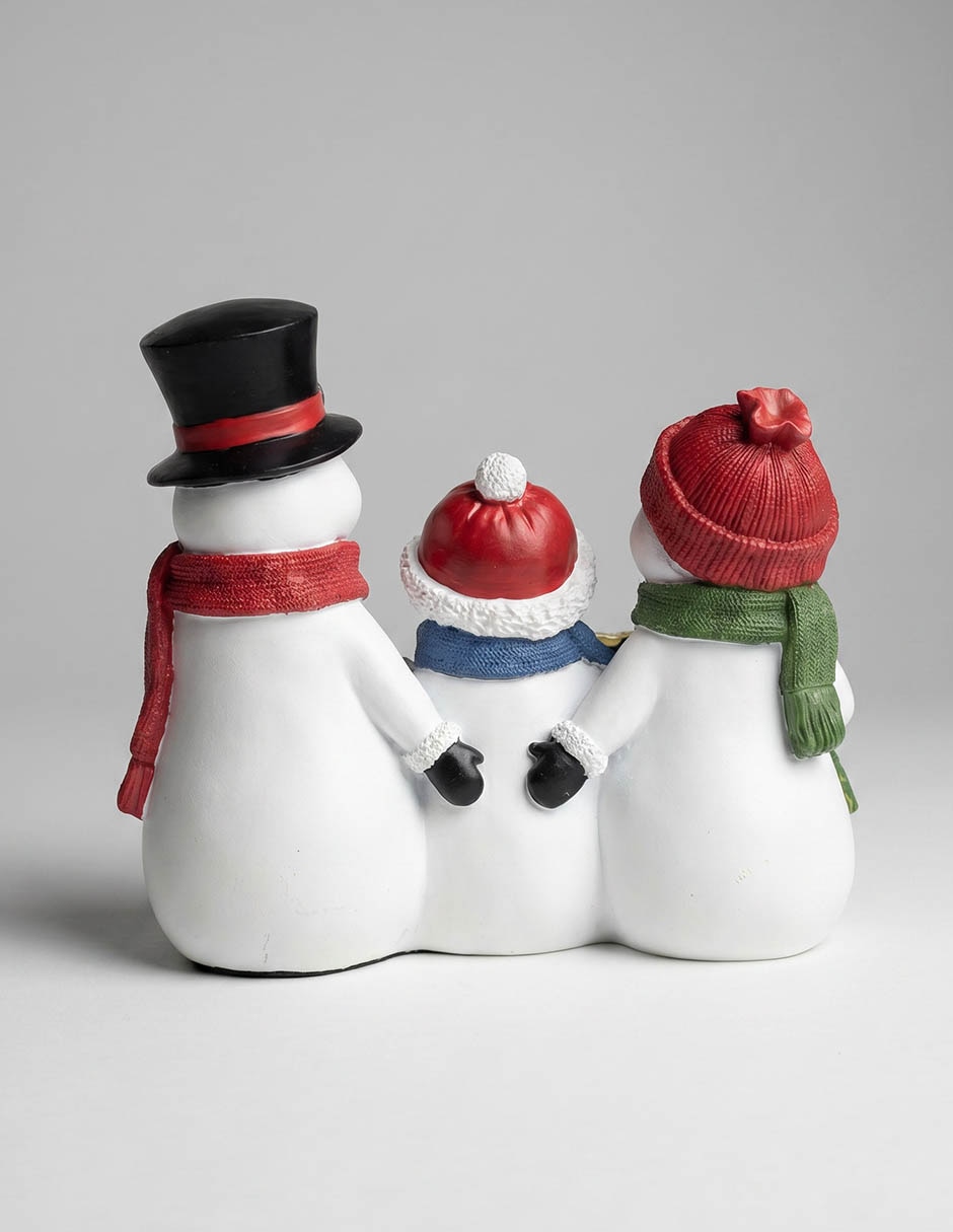 Figura decorativa navideña de familia snowman 3