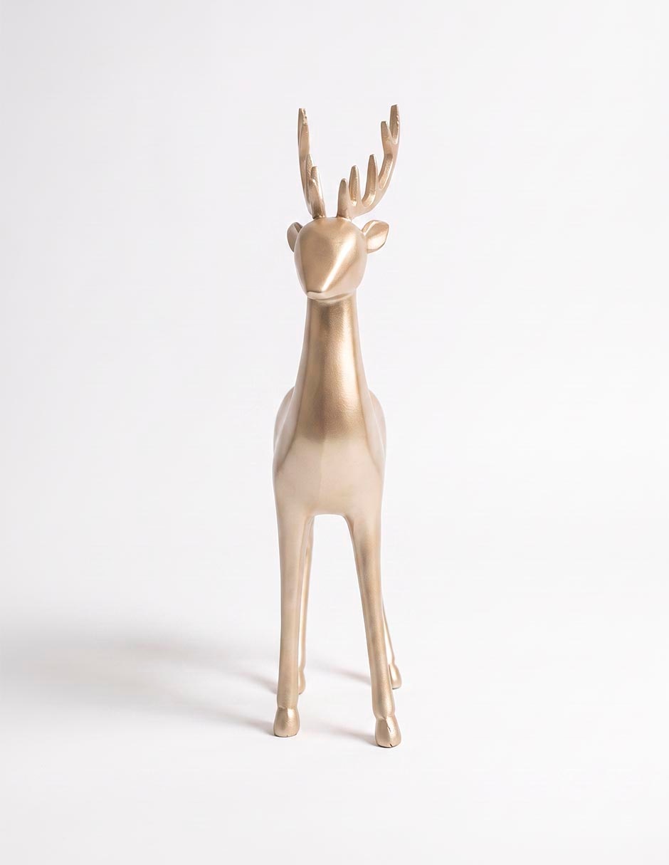 Figura decorativa de reno de madera 4