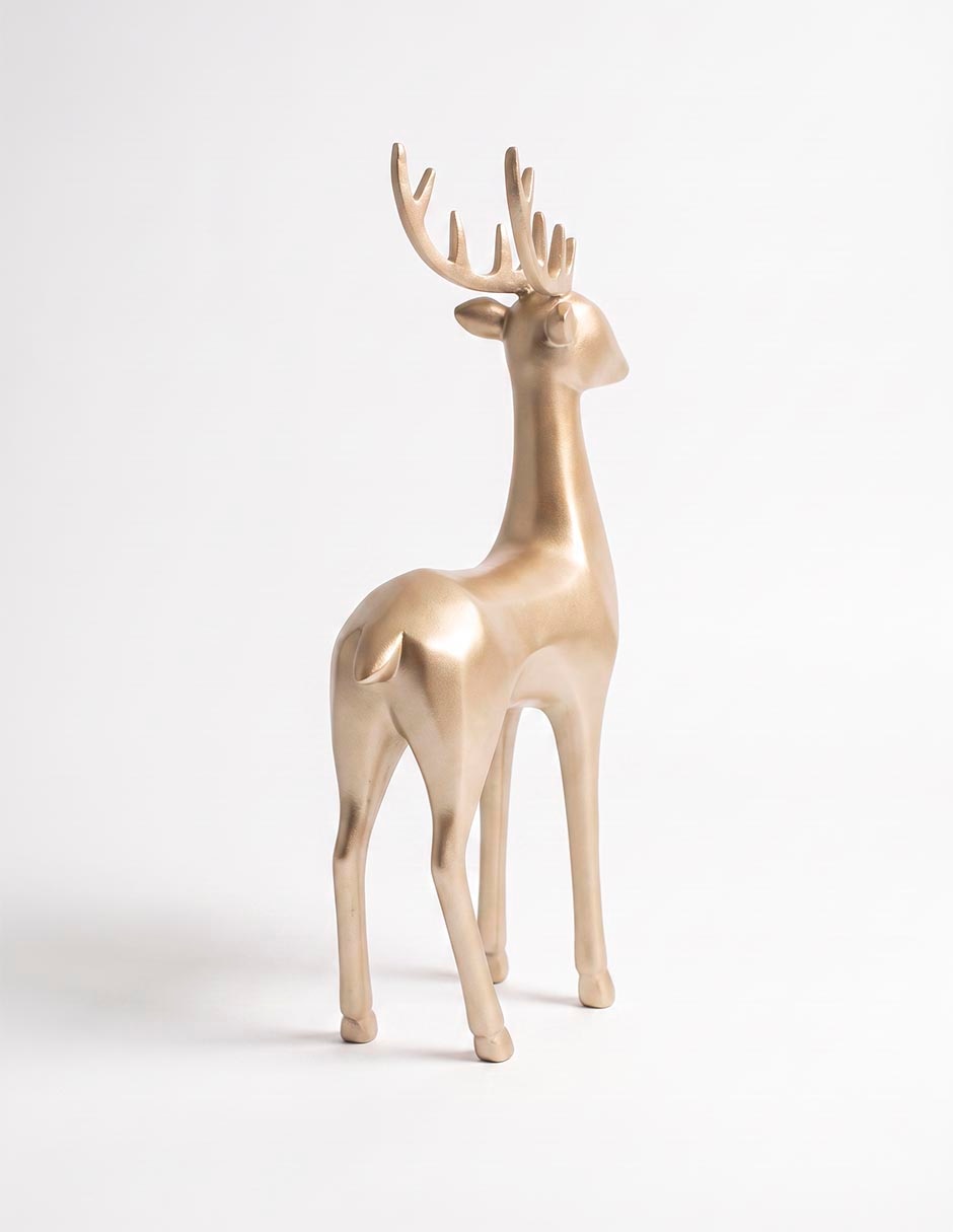 Figura decorativa de reno de madera 3
