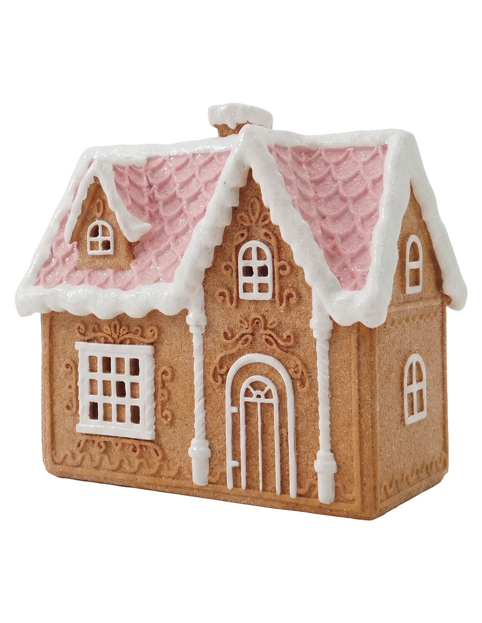 CASITA DECO JENGIBRE ROSA LED 20 CM 1