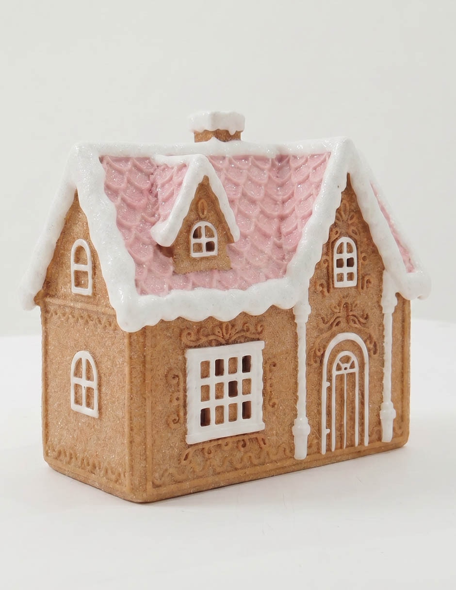 CASITA DECO JENGIBRE ROSA LED 20 CM