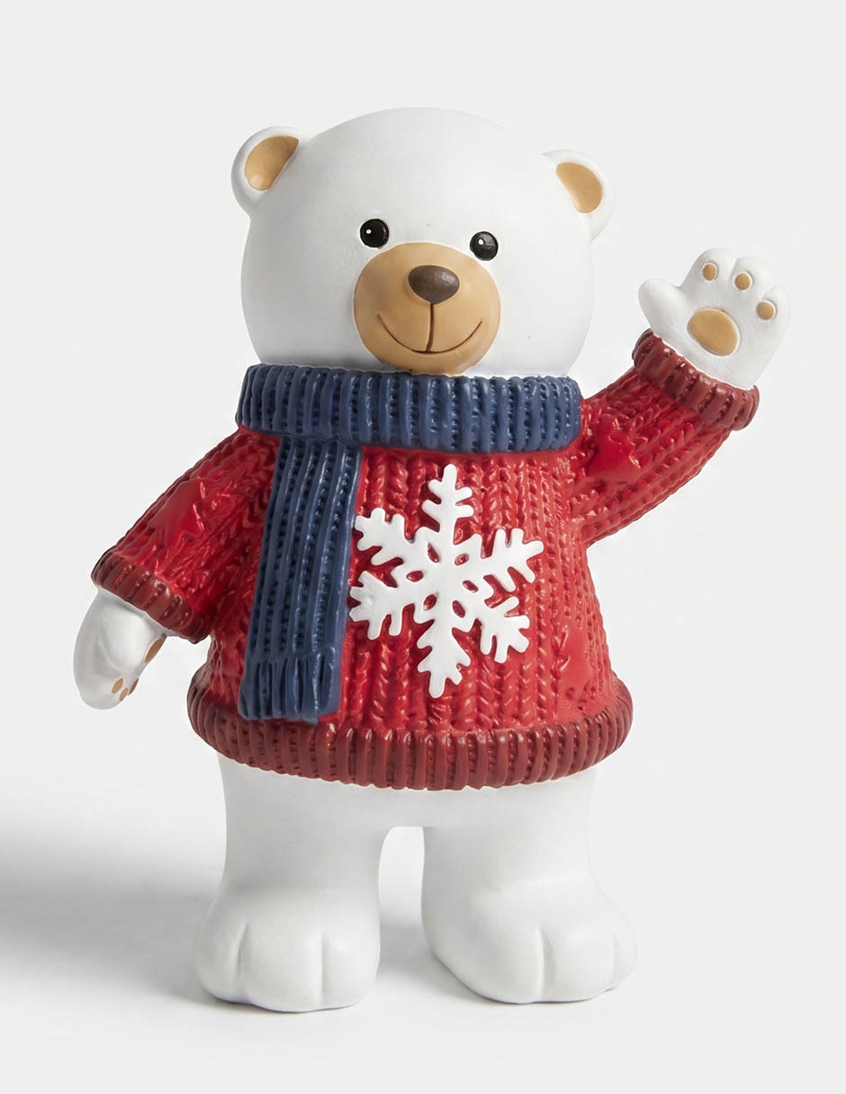 Figura decorativa navideña de oso 1