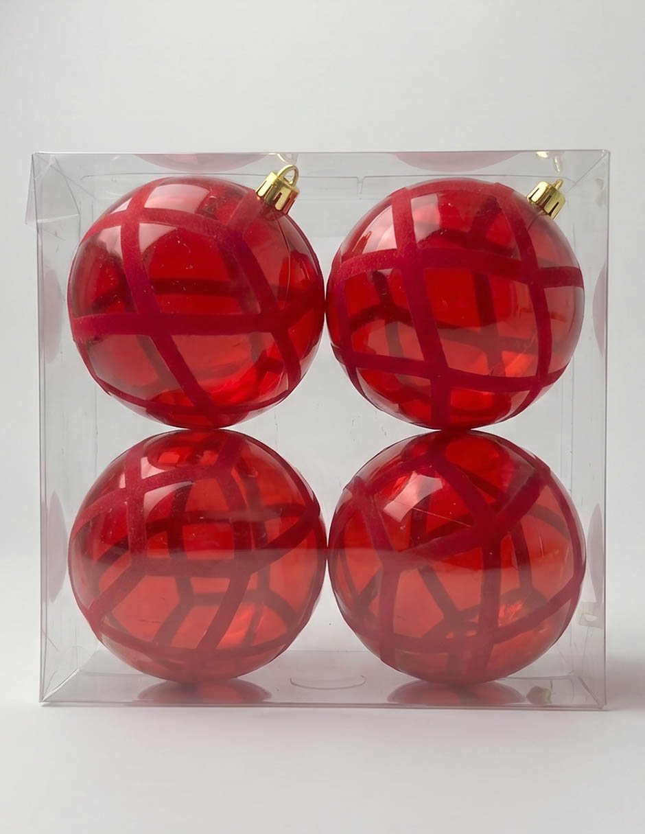 Set de esfera navideña con 4 piezas