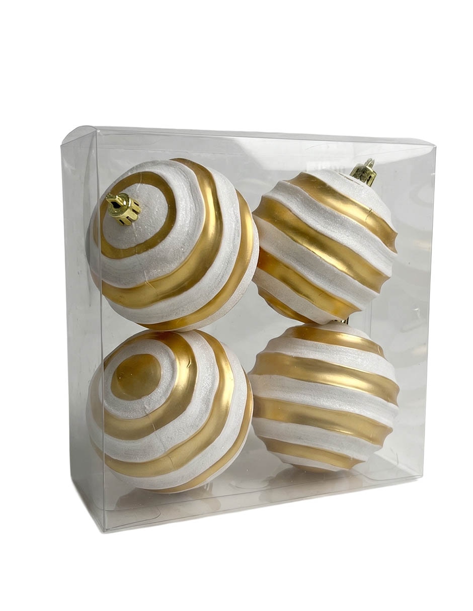 Set esfera navideña metallic con 4 piezas 1