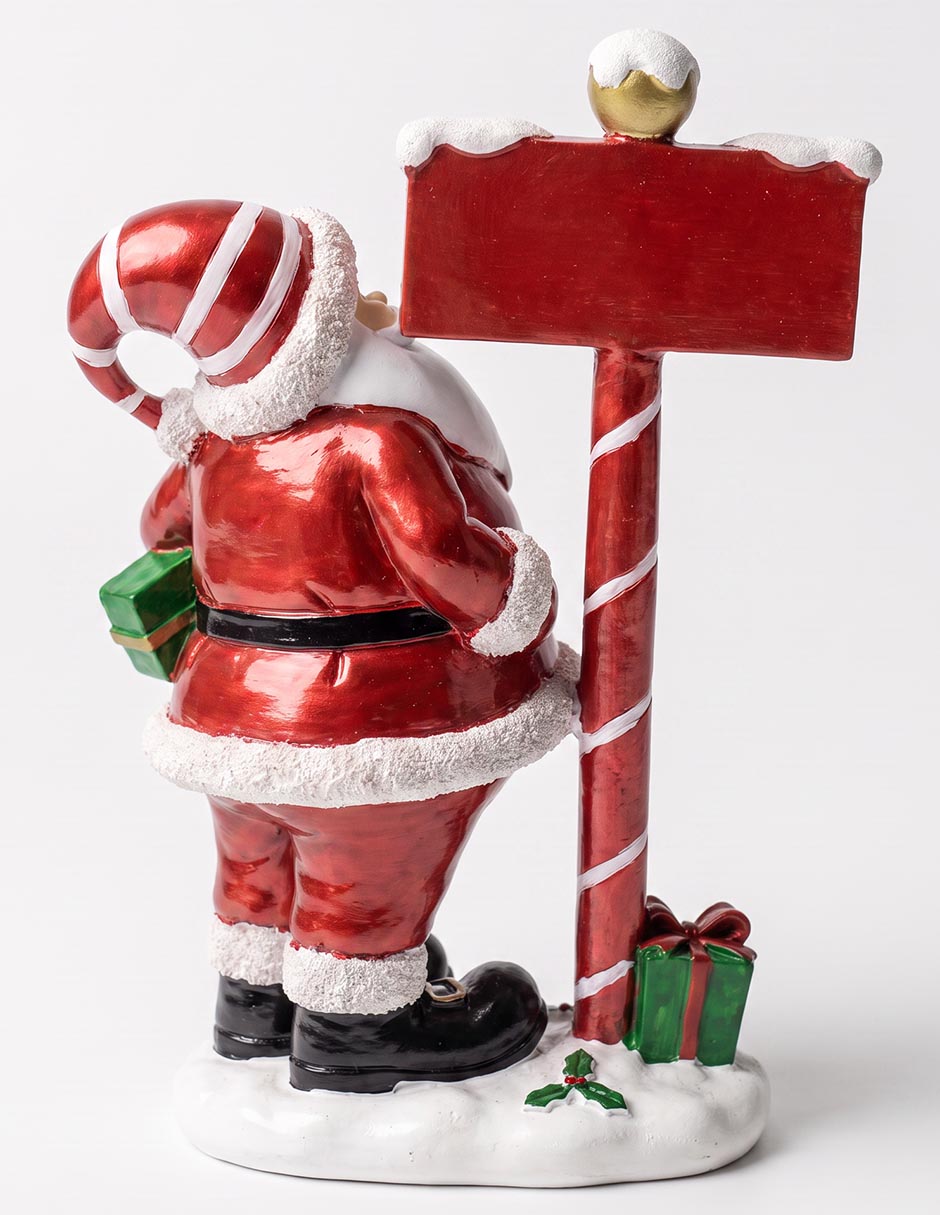 Figura decorativa de santa claus de resina