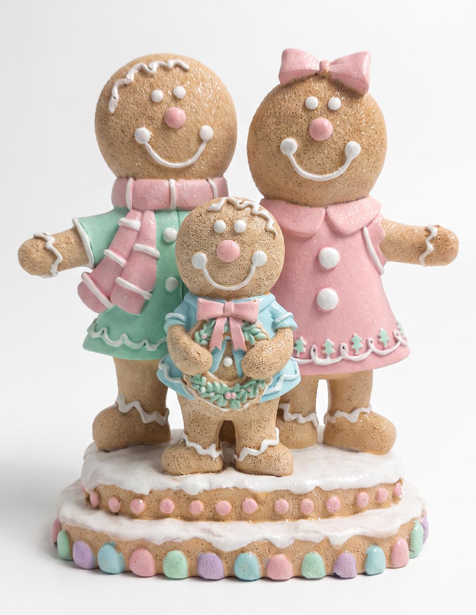 Figura decorativa navideña de muñeco jengibre