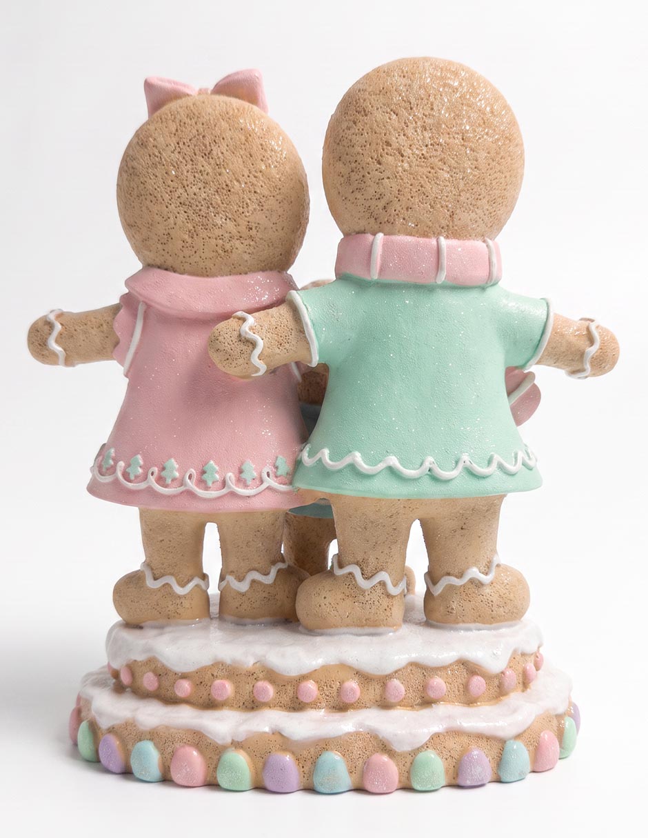 Figura decorativa navideña de muñeco jengibre