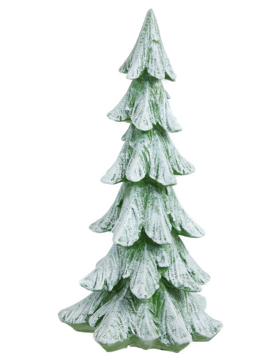 Figura decorativa navideña de pino de resina