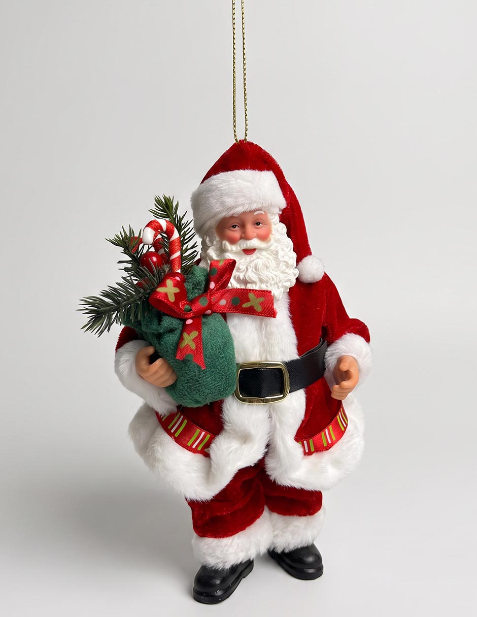 Ornamento navideño de santa Claus