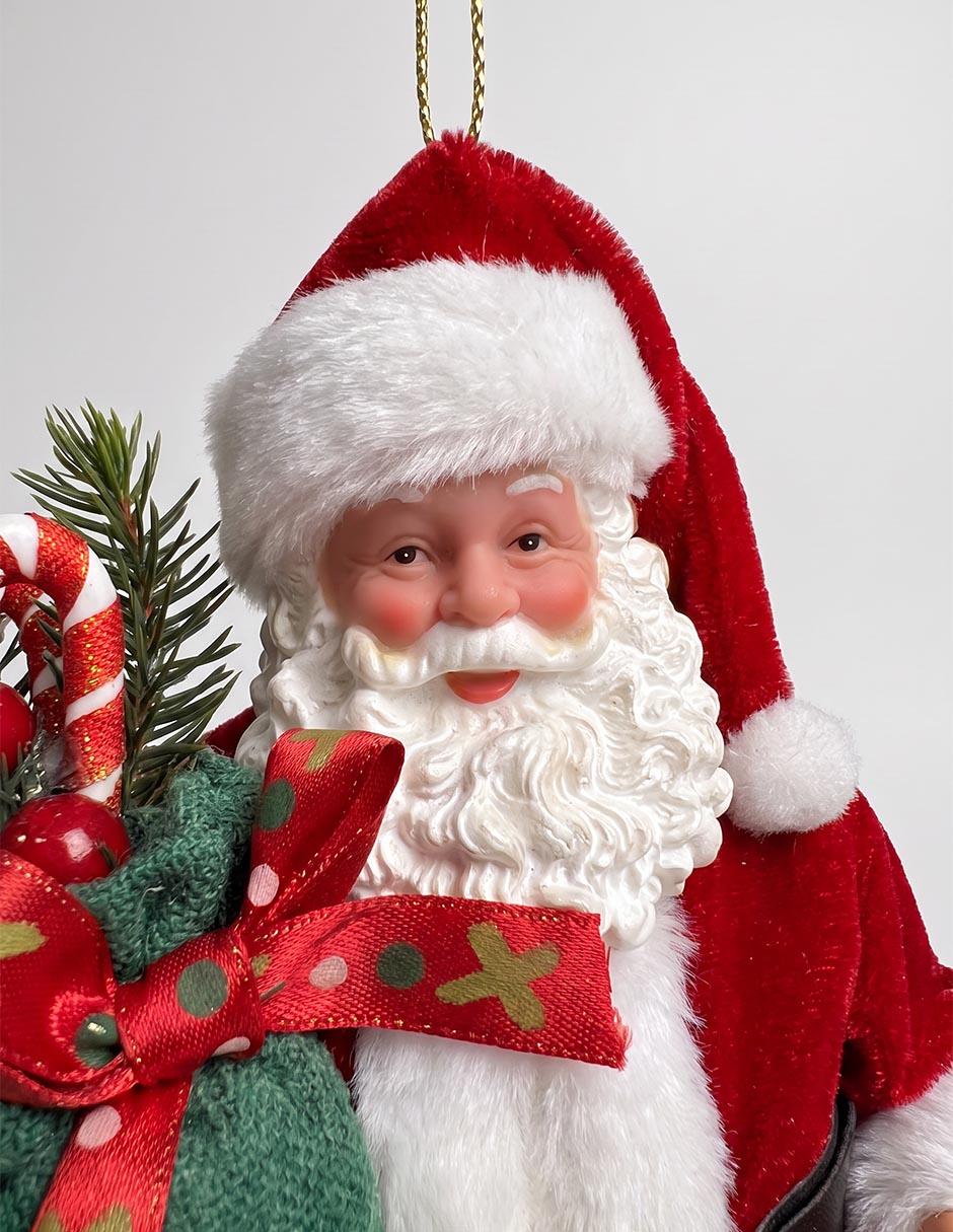 Ornamento navideño de santa Claus
