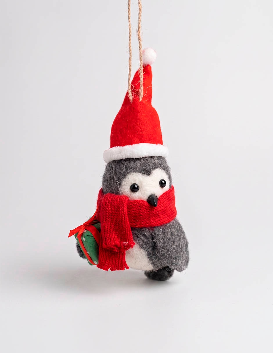 Ornamento navideño pingüino