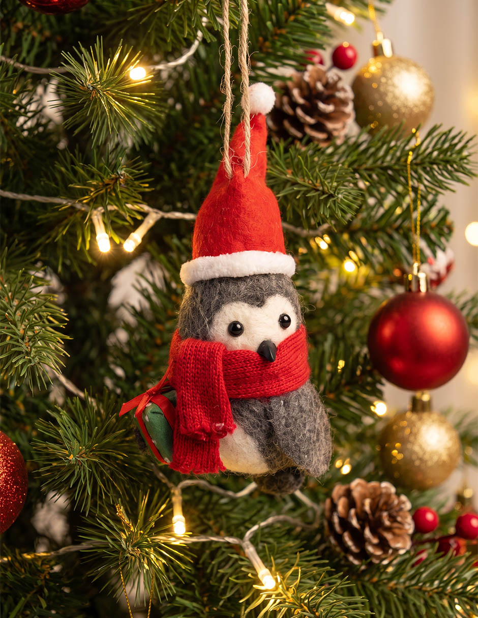 Ornamento navideño pingüino