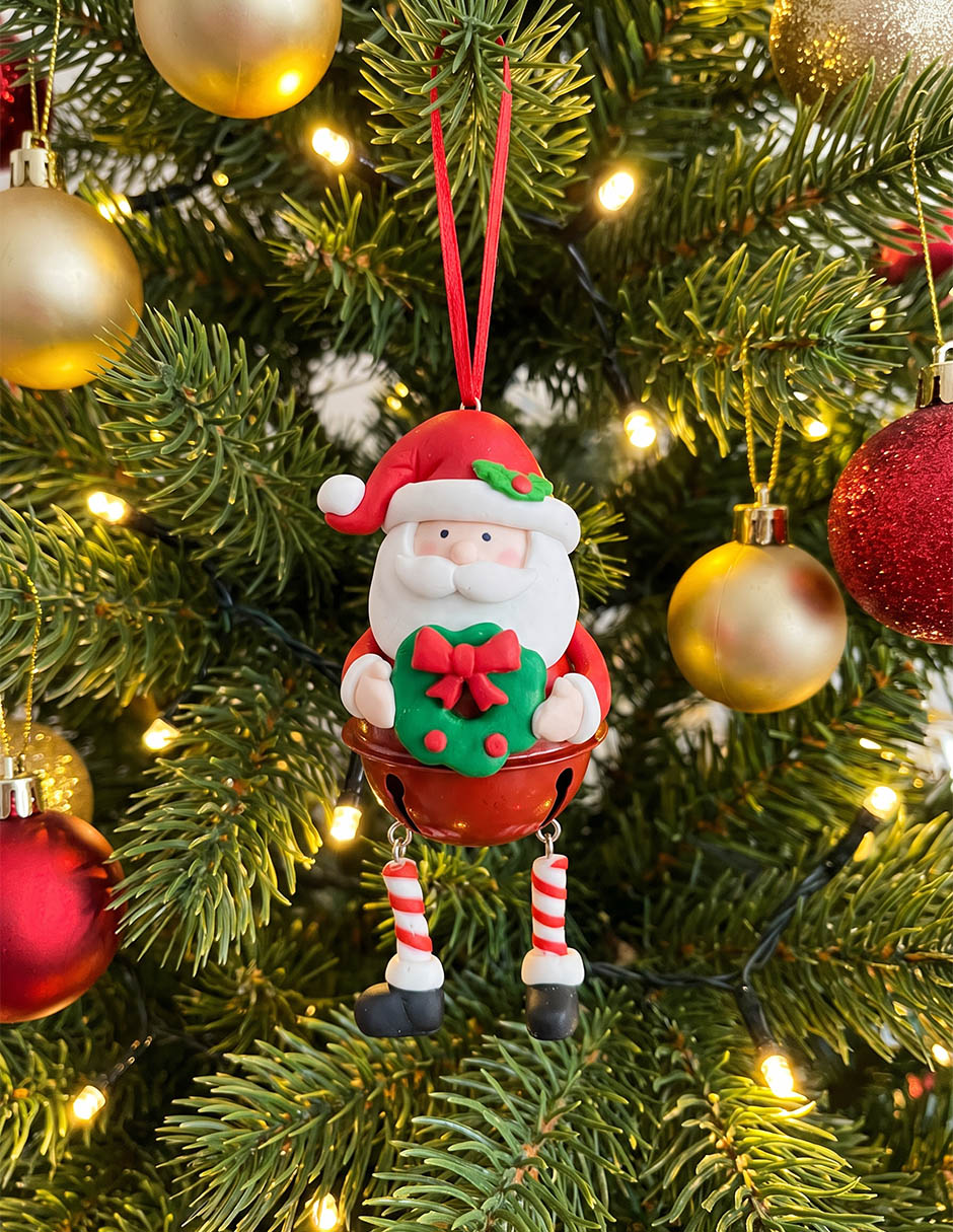 Ornamento navideño santa claus 2