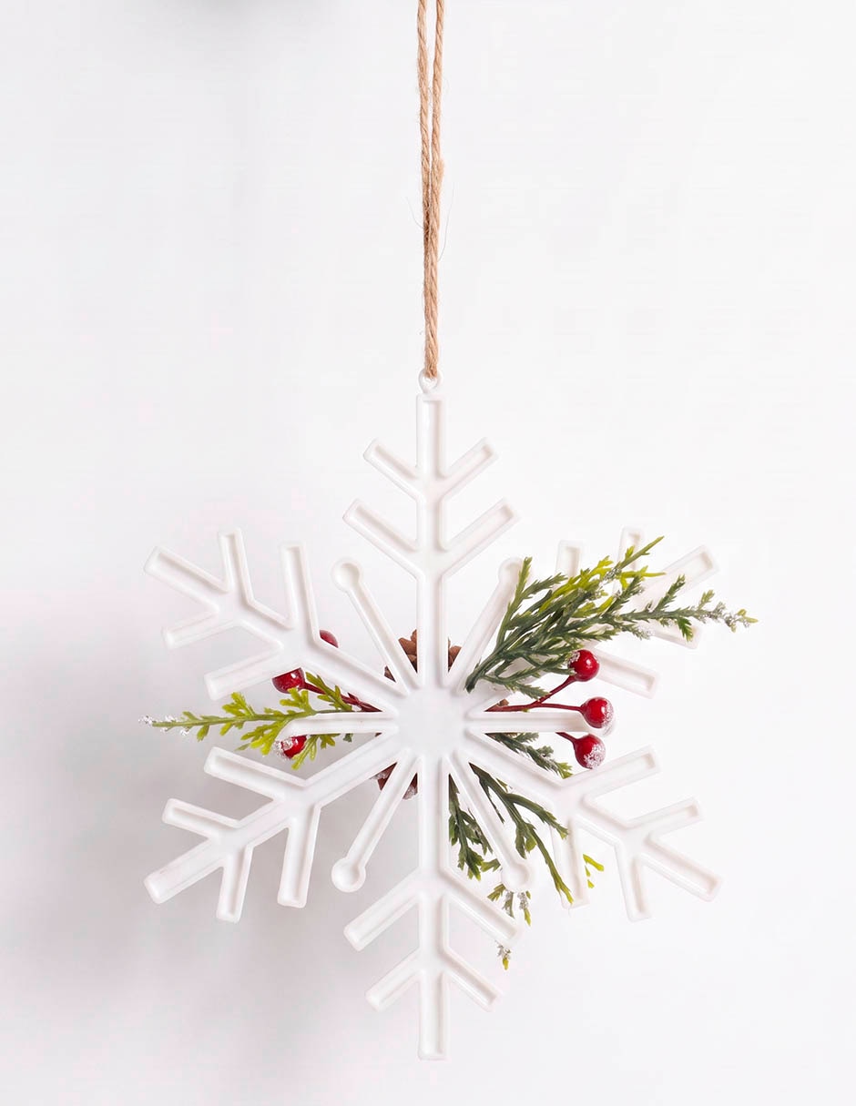 Ornamento navideño copo de nieve christmas spirit
