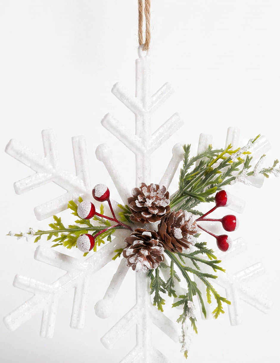 Ornamento navideño copo de nieve christmas spirit