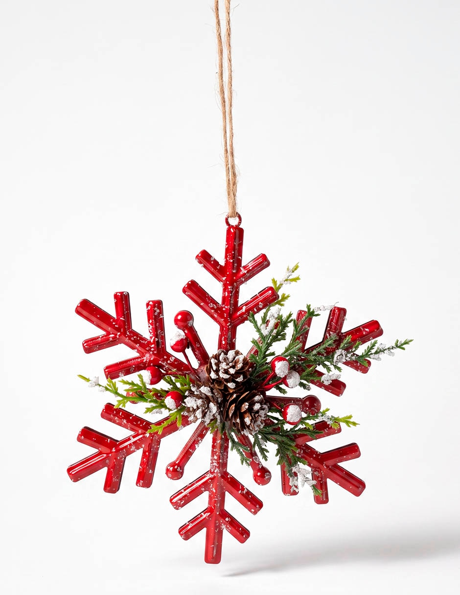 Ornamento navideño copo de nieve christmas spirit
