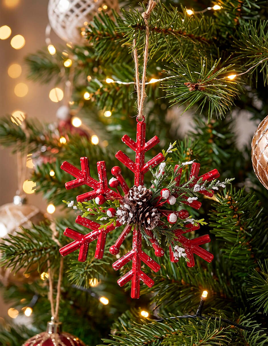 Ornamento navideño copo de nieve christmas spirit 2