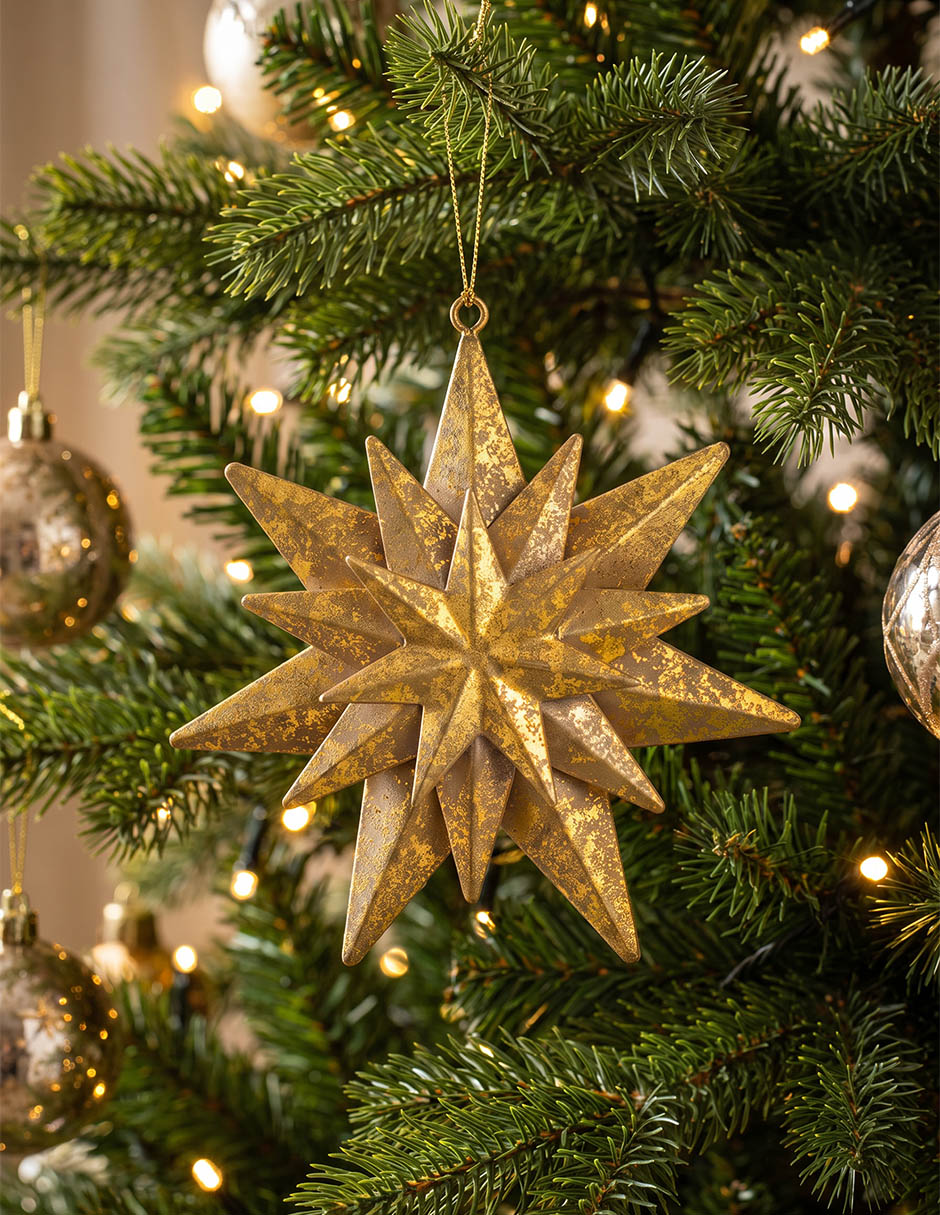 Ornamento navideño estrella Christmas Spirit 2