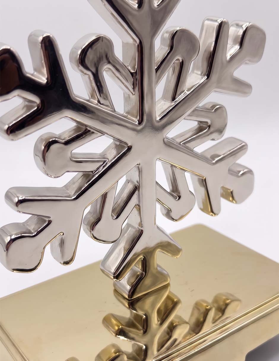 Sujetadores navideños forma copo de nieve 3
