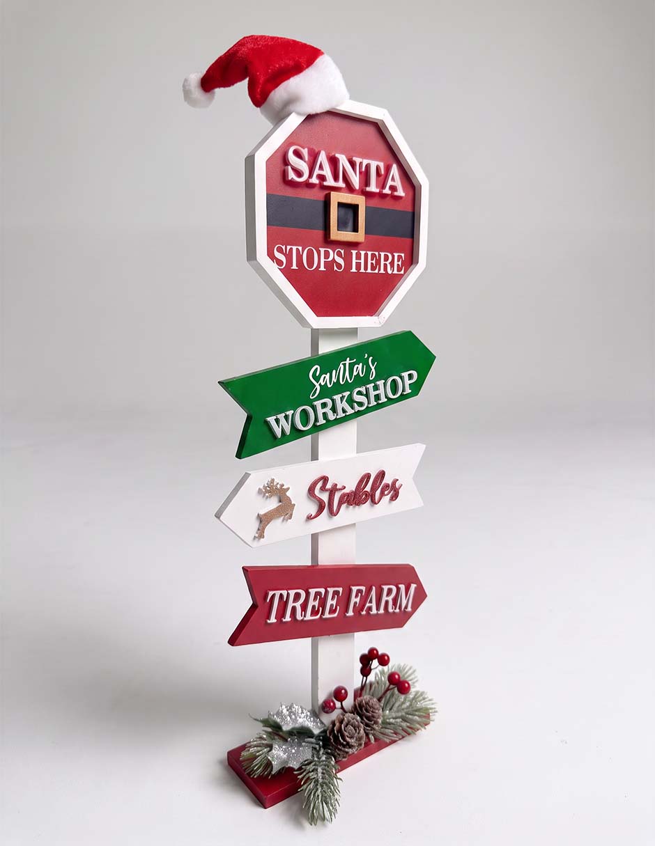 Figura decorativa navideña de madera