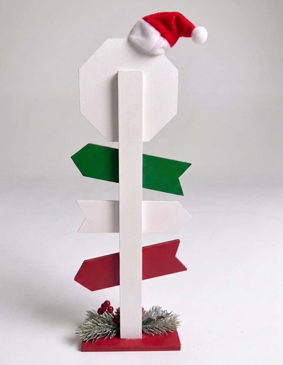 Figura decorativa navideña de madera