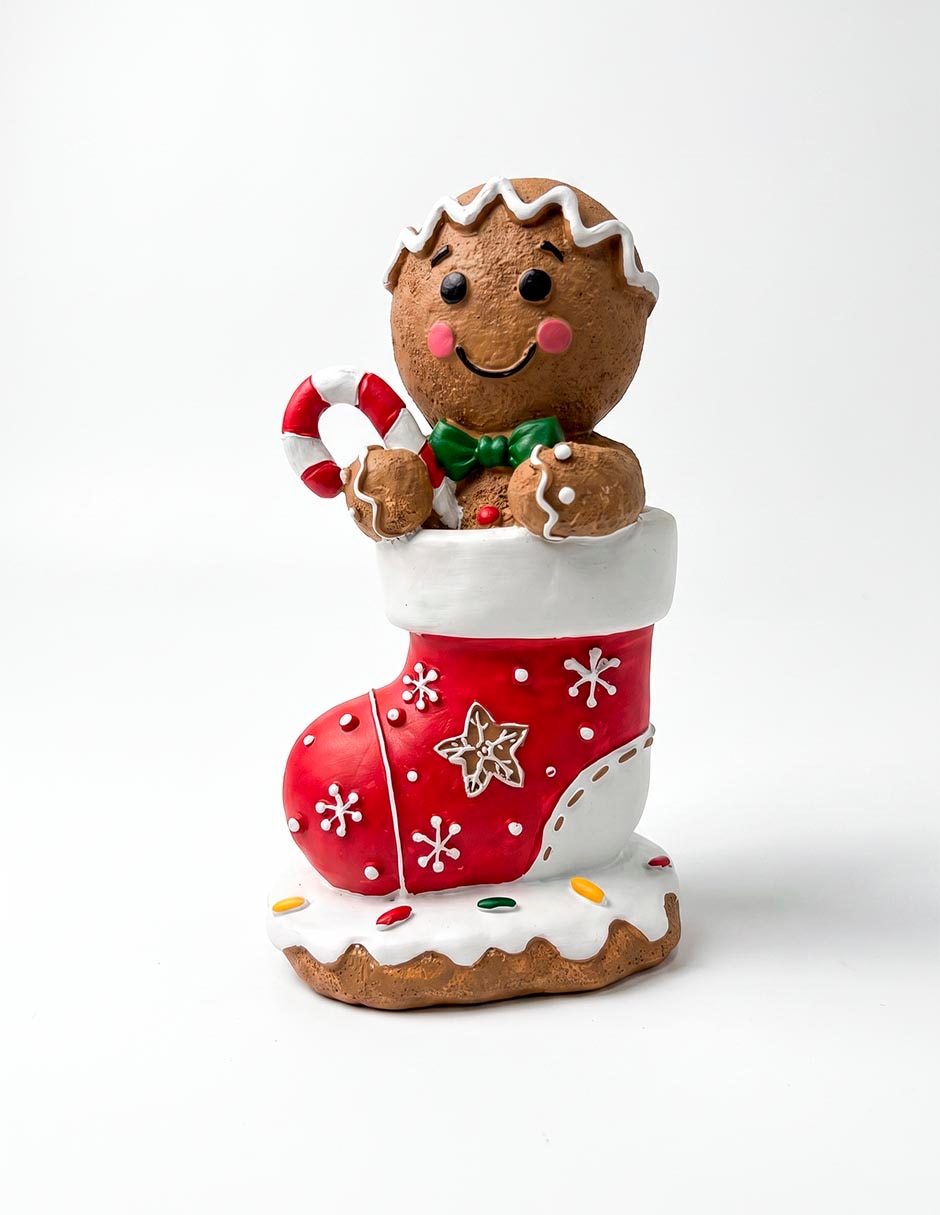 Figura decorativa navideña de galleta de jengibre 1