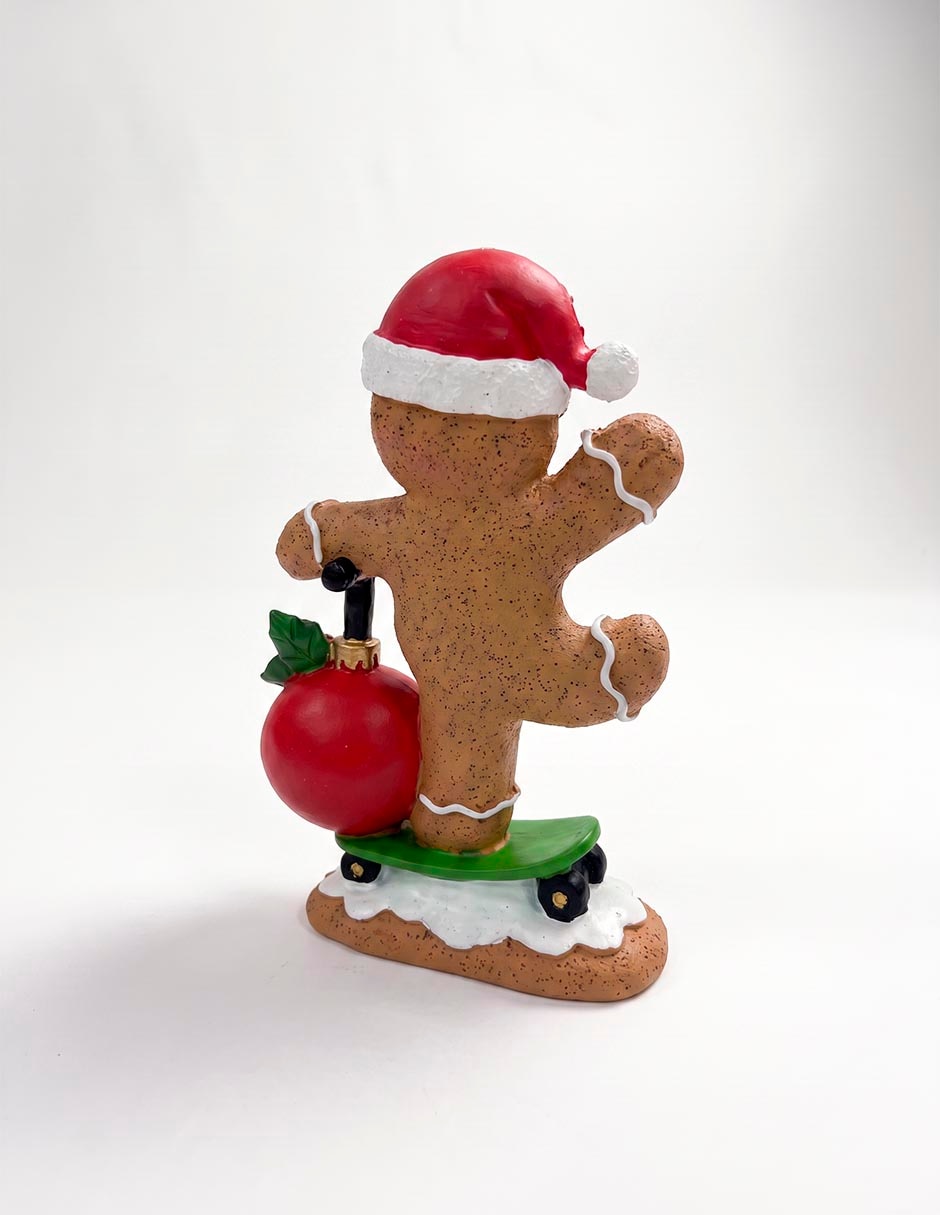 Figura decorativa navideña de galleta de jengibre