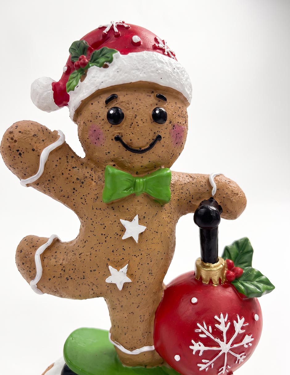 Figura decorativa navideña de galleta de jengibre 3