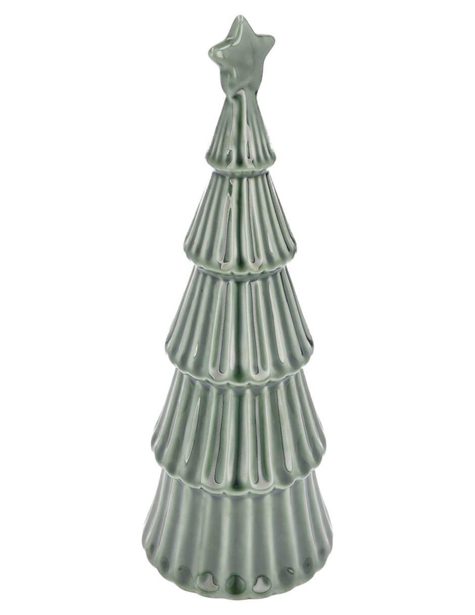 Figura decorativa navideña de pino de porcelana 4