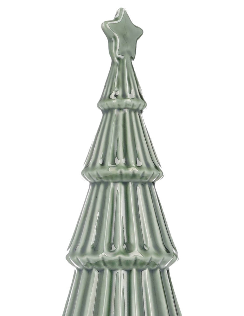 Figura decorativa navideña de pino de porcelana