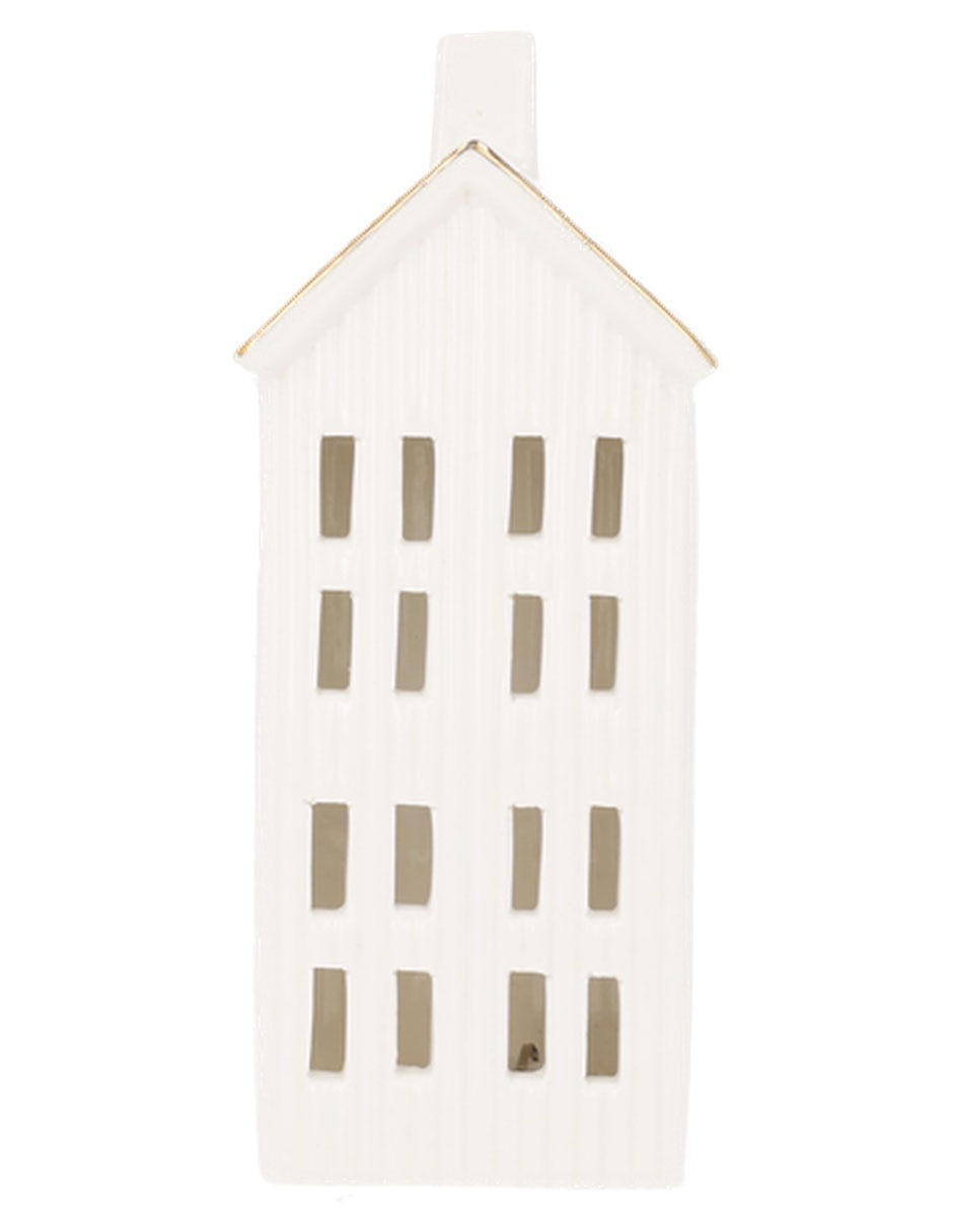 Figura decorativa navideña de casa de porcelana 1