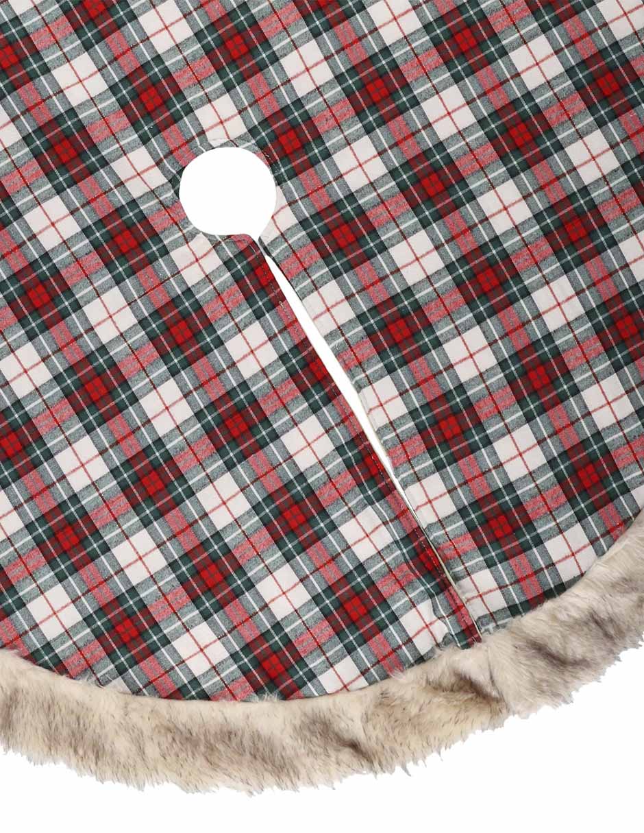 Pie de árbol estampado a cuadros 2