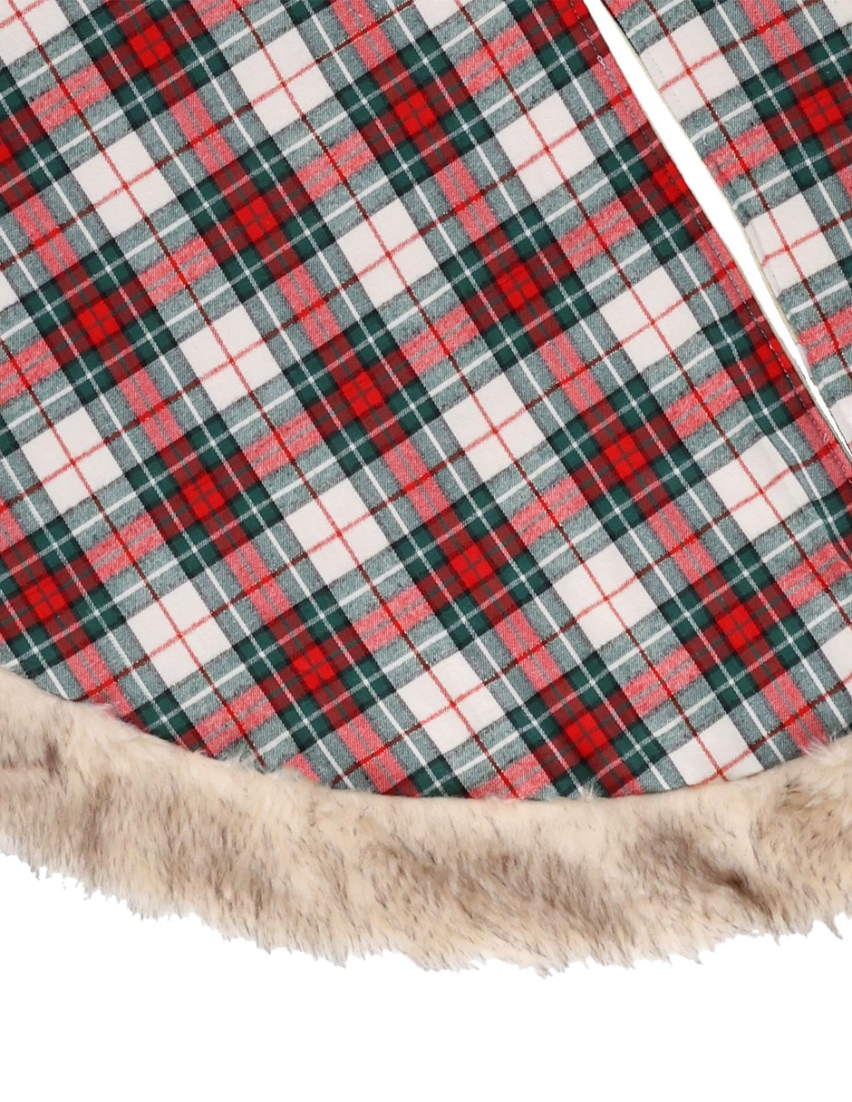Pie de árbol estampado a cuadros 3