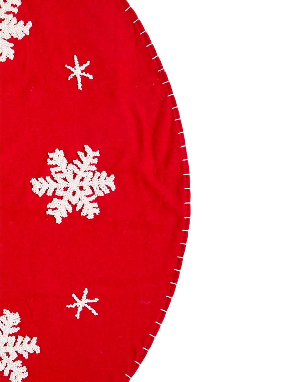 Pie de árbol estampado navideño 2