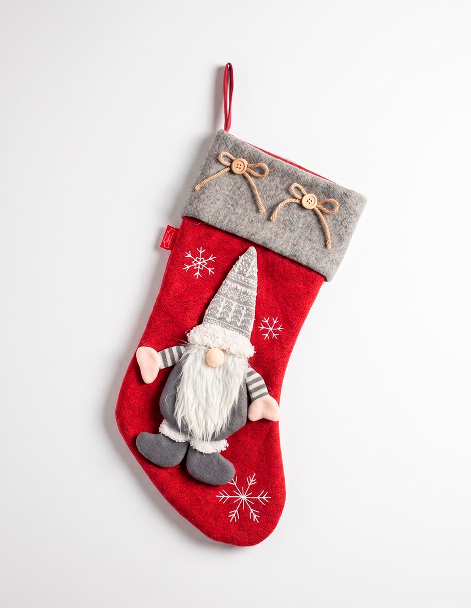 Bota navideña estampado navideño Bota navideña estampado navideño