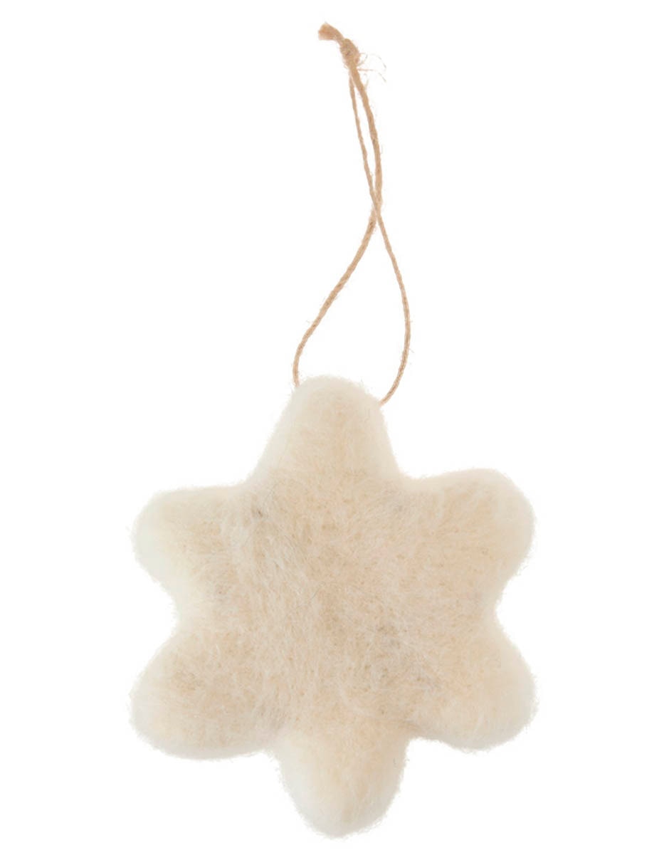 ORNAMENTO COPO DE NIEVE TELA 10 CM 2